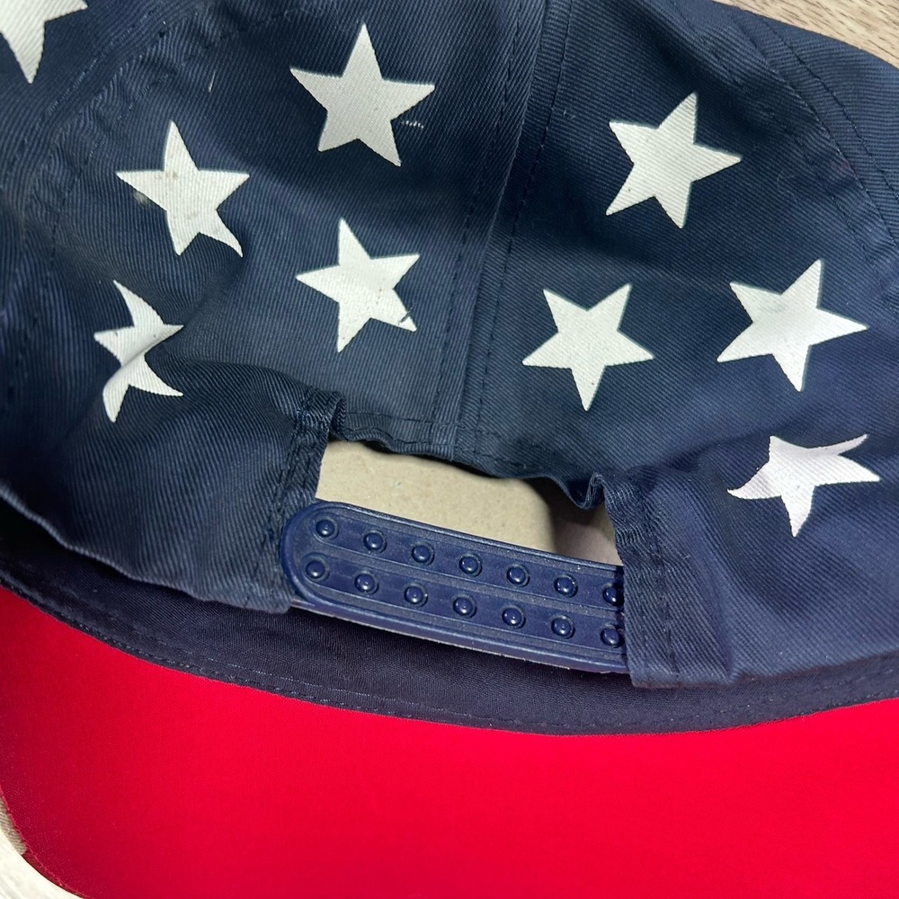 VTG 90s San Antonio Texas USA Snapback Hat Blue Red‎ Cap - Picture 2 of 8
